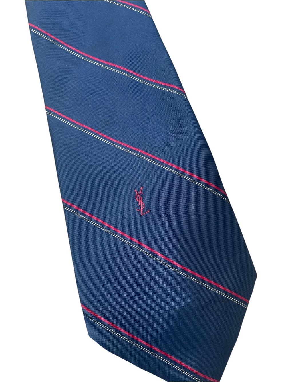 Yves Saint Laurent Navy Tie, Standard Length, EUC